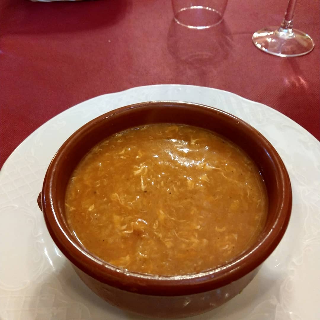 Eine Knoblauchsuppe.. War echt lecker 