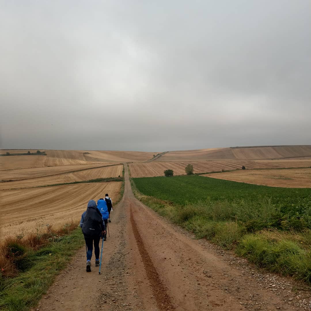 Regen ... Und der Weg nimmt kein Ende. Ca. 10 km bei Regen mit Poncho gelaufen. Das Decathlon Ding ist ein Geld wert 