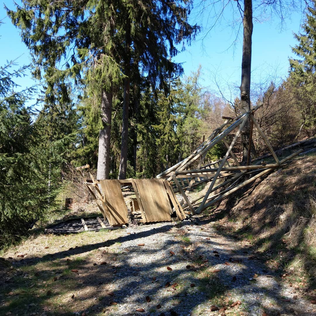 Auch bei der Sackpfeife gibt es Sturmschäden 