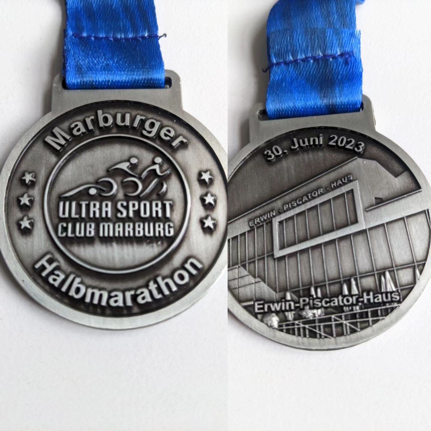 Die Medaille 🏅 ist angekommen  vom Marburger Nachtmarathon. Es waren am Ende mehr Teilnehmer als Medaillen. Daher kam meine per Post. 